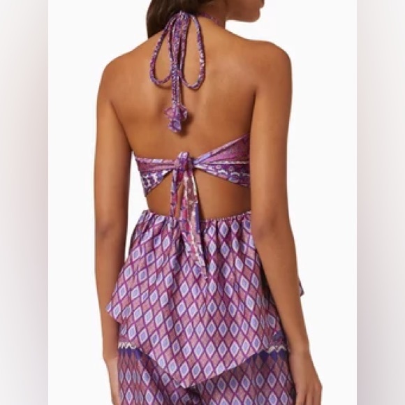 MISA Los Angeles Violeta Top Babydoll in Violet Purple Sz XS NWT $320 - Picture 2 of 6